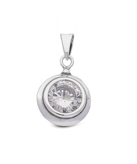Sterling silver pendant with zirconium