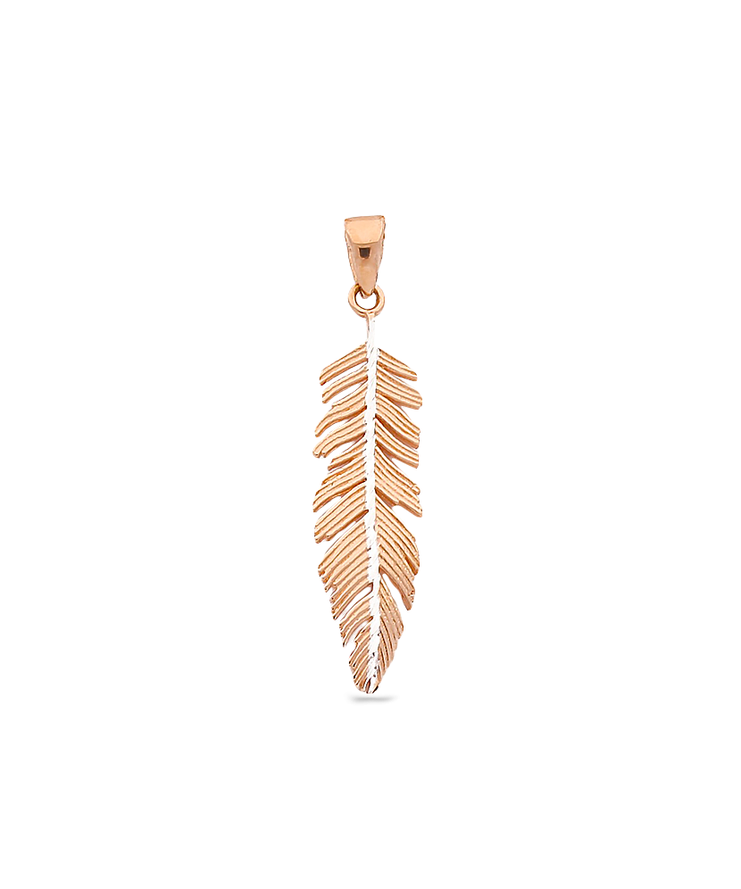Gold pendant "feather"