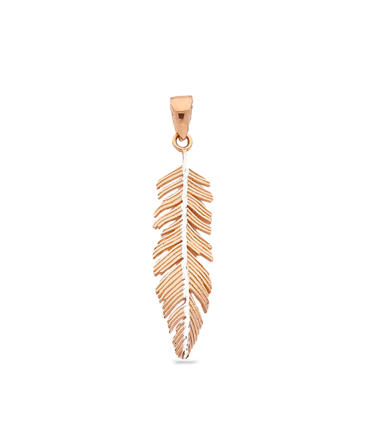 Gold pendant "feather"