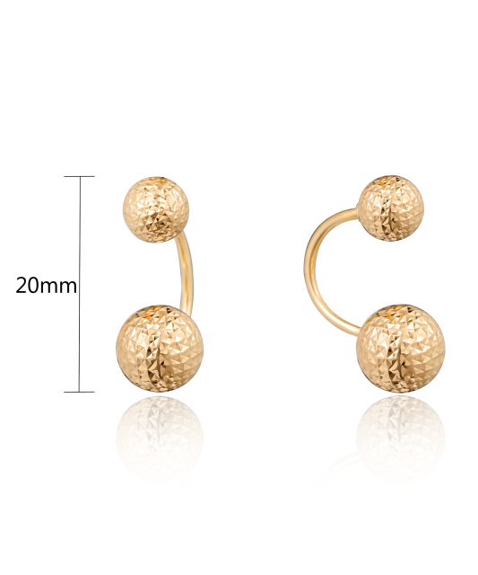 Engraved Gold Earrings