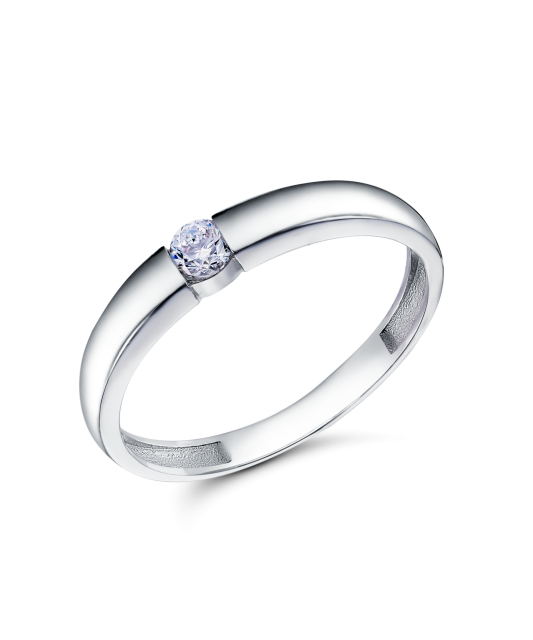 White Gold ring with zircon