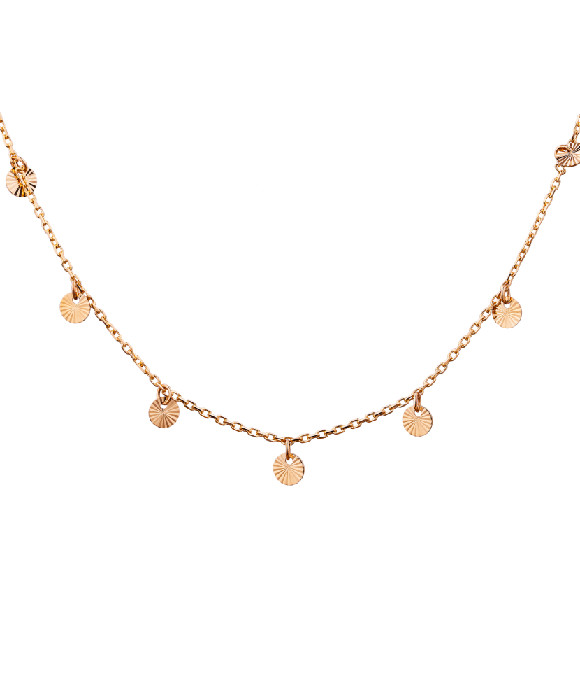 Gold chain with pendants