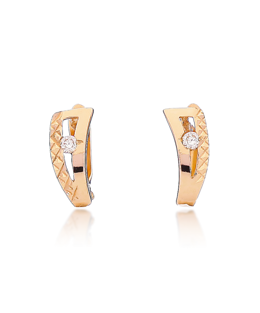 Auksiniai auskarai su cirkoniais  - Goldinga