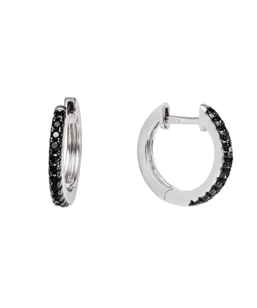 Hopeiset korvakorut zirkoneilla ja spinellillä