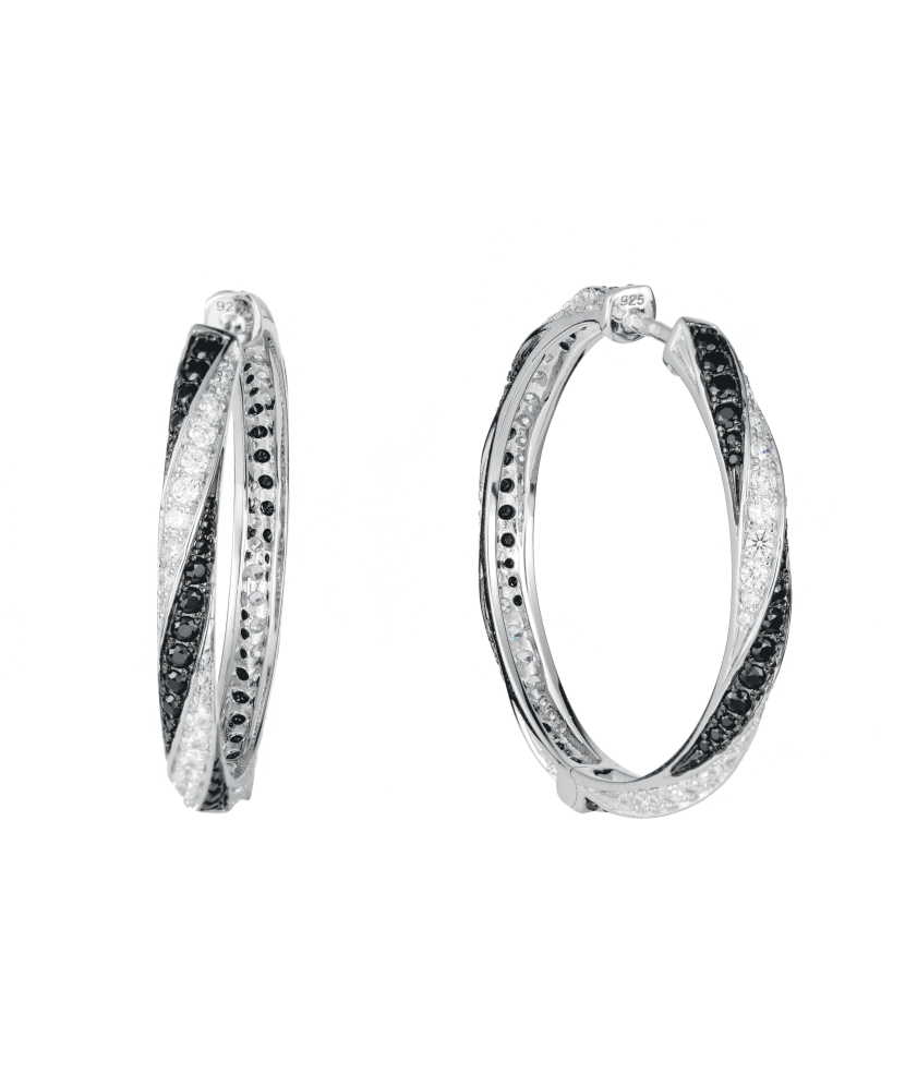 Sterling Silver earrings with zircons and spinels