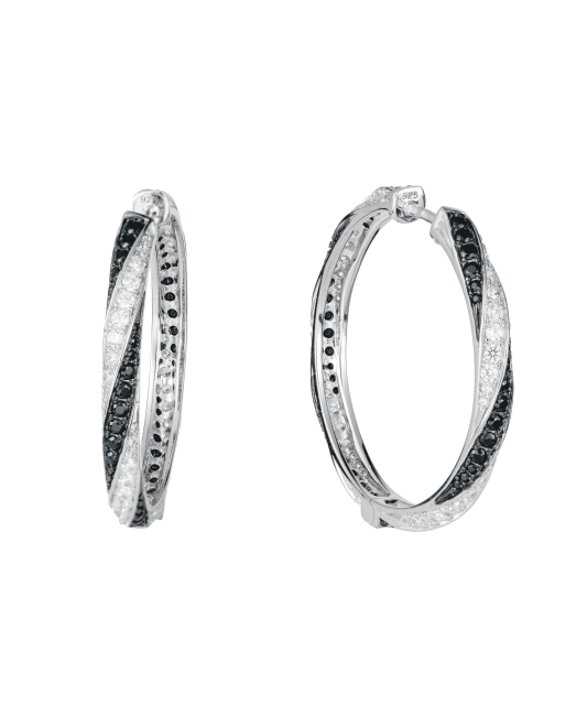 Sterling Silver earrings with zircons and spinels