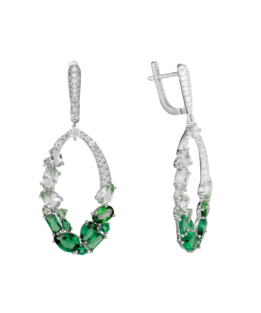 Sterling silver earrings with zircons