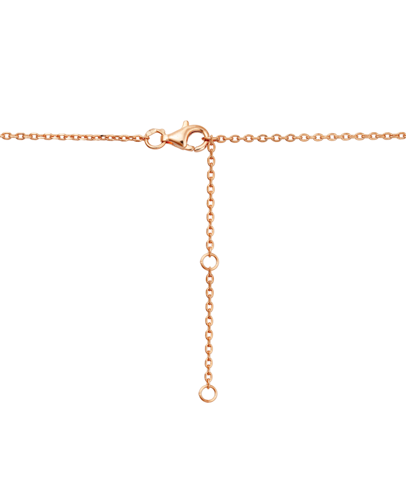 Gilded sterling silver chain with zircon pendant