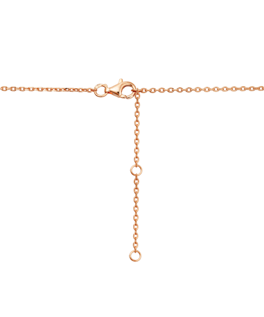 Gilded sterling silver chain with zircon pendant