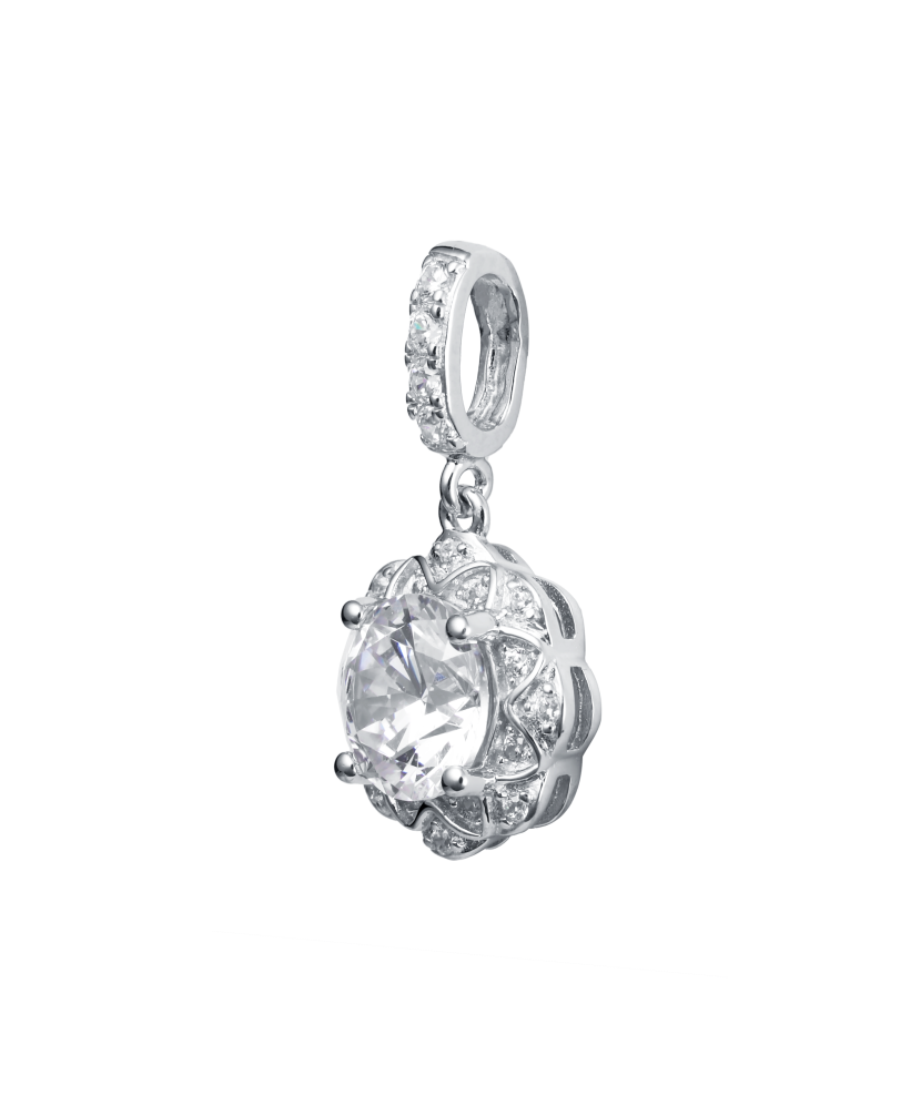 Sterling silver pendant with zircons