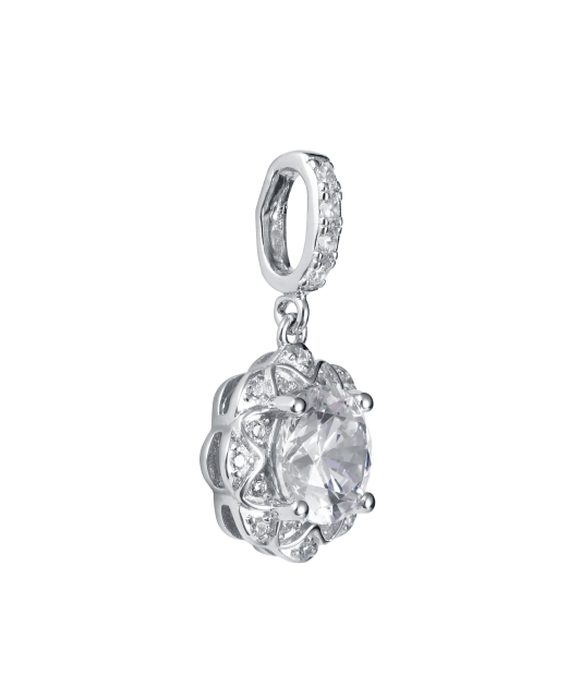 Sterling silver pendant with zircons