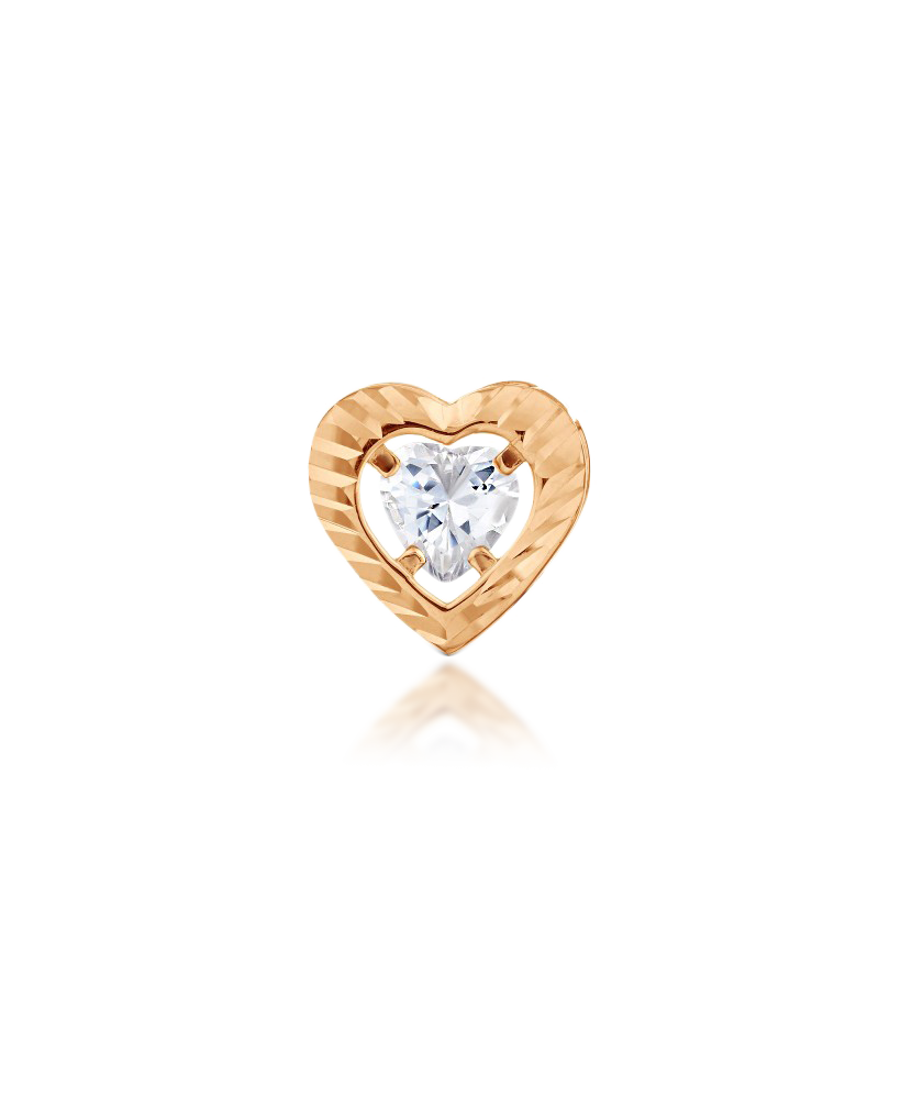 Gold pendant with zirconium