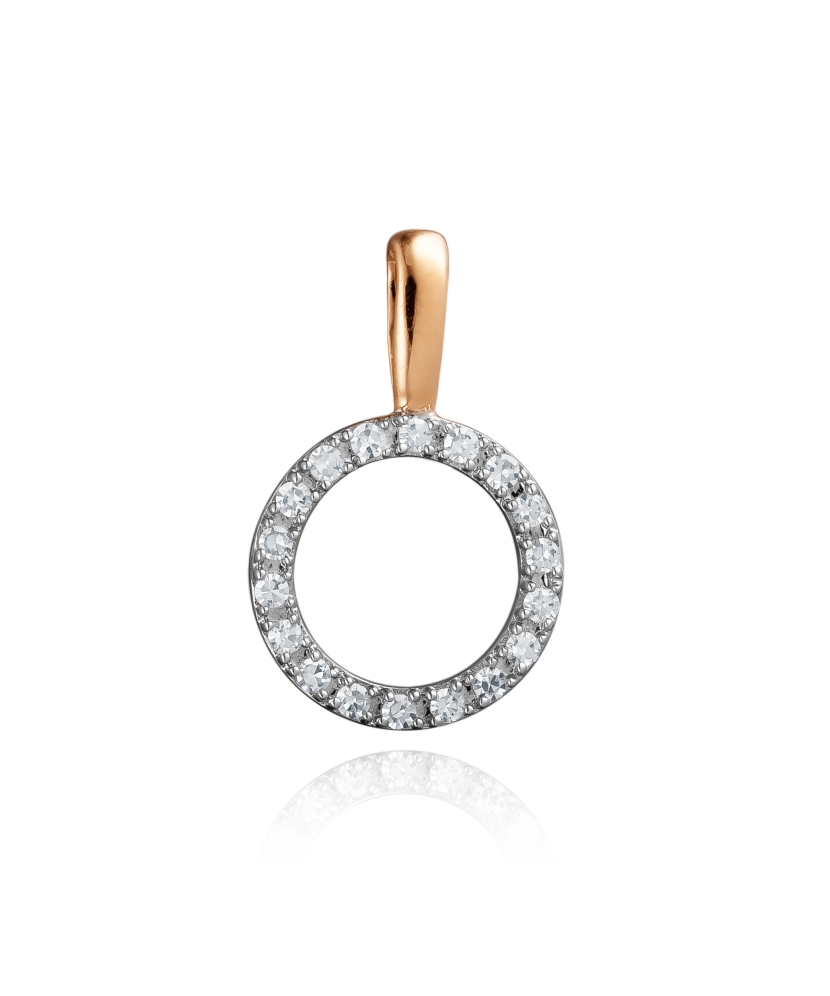 Gold pendant with diamonds