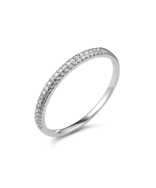 White gold ring with diamonds