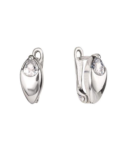 Sterling silver earrings with zircons