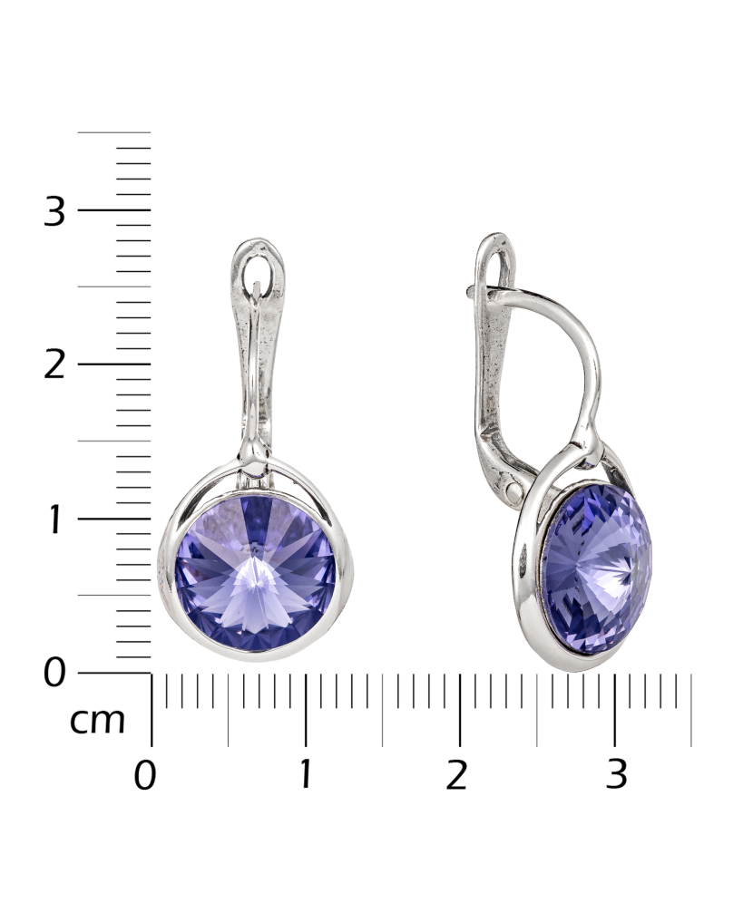 Sterling silver earrings with crystals