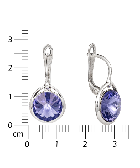 Sterling silver earrings with crystals