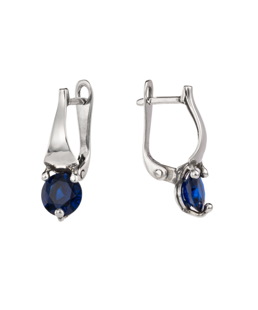 Sterling silver earrings with zircons