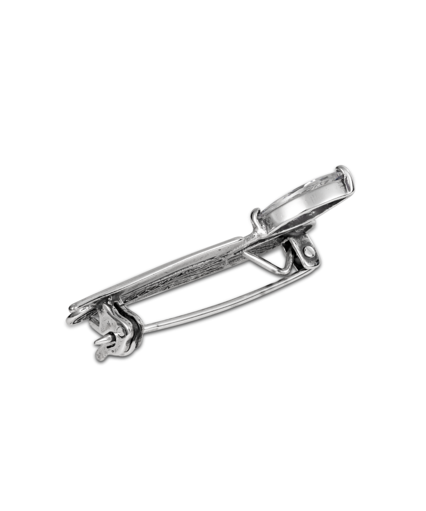 Sterling silver  brooch with zirconium