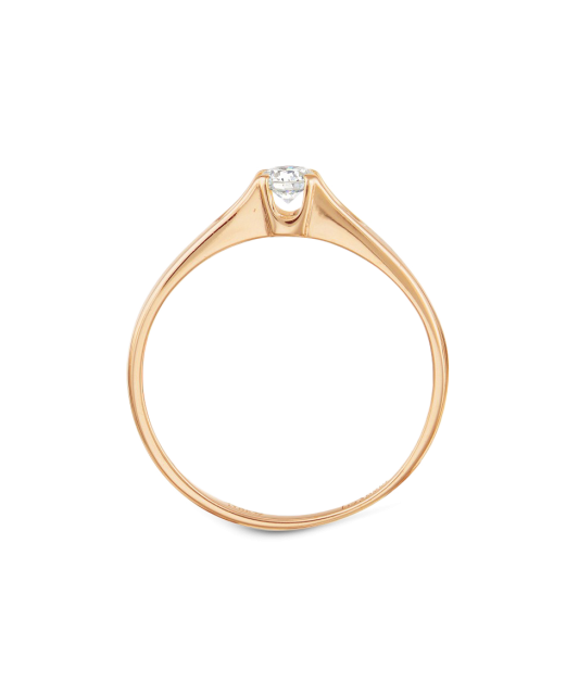 Gold ring with zirconium