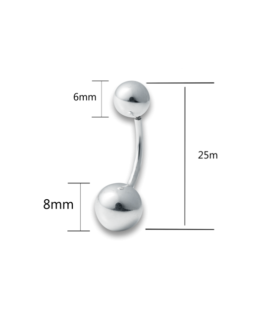 Sterling silver Belly Button Ring