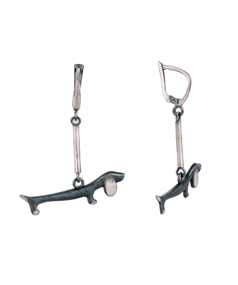 Sterling silver earrings "Dogs"