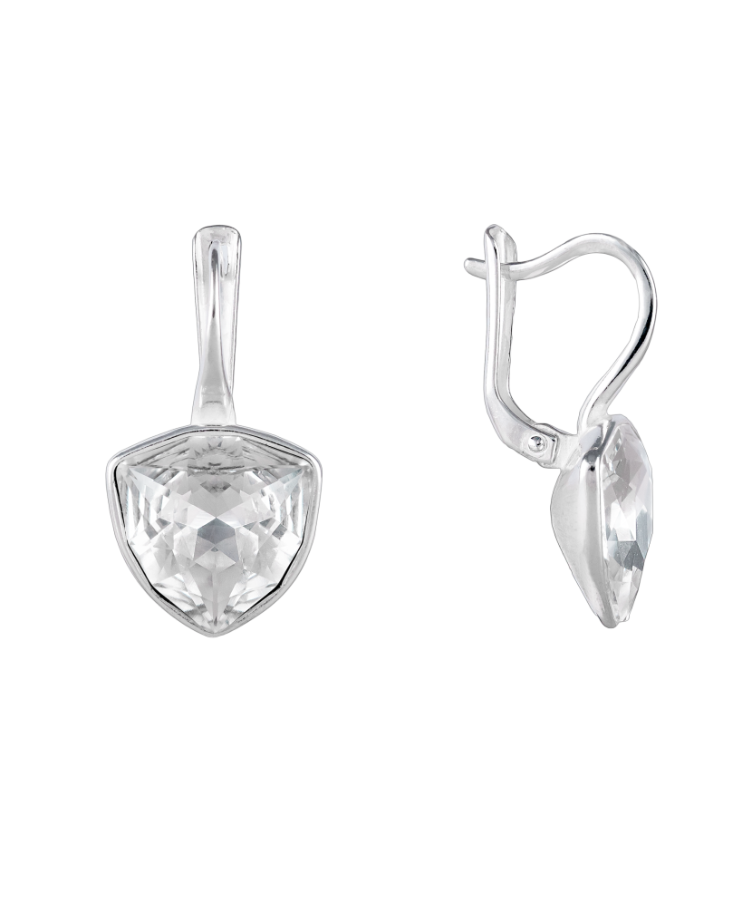 Sterling silver earrings with crystal