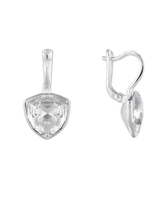 Sterling silver earrings with crystal