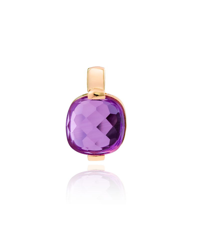 Gold pendant with amethyst