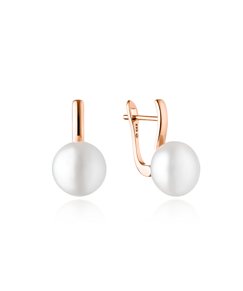 auksiniai auskarai su perlais  - Goldinga