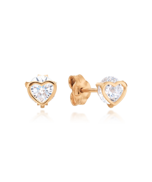 Auksiniai auskarai su cirkoniu  - Goldinga