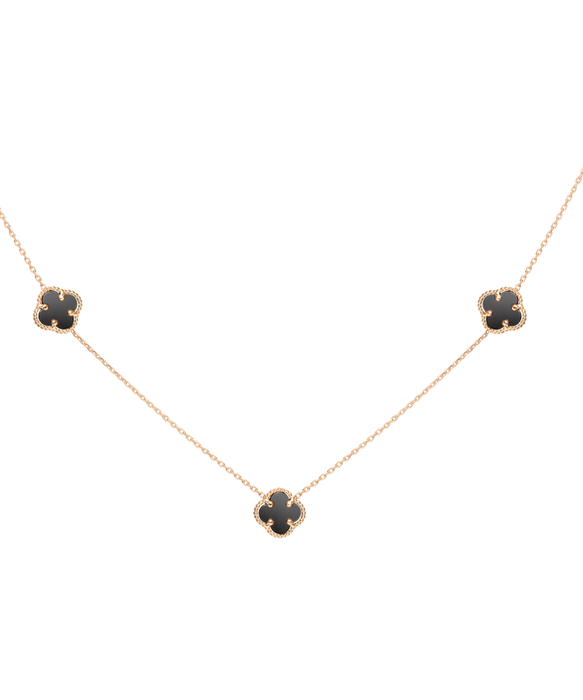 Gold chain with pendants