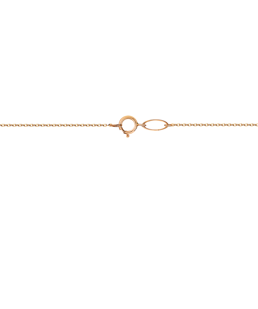 Gold chain with zirconium pendant