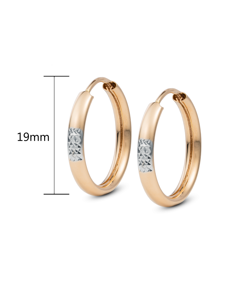 auksiniai auskarai 19mm  - Goldinga