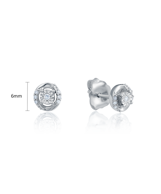 White gold earrings with diamonds