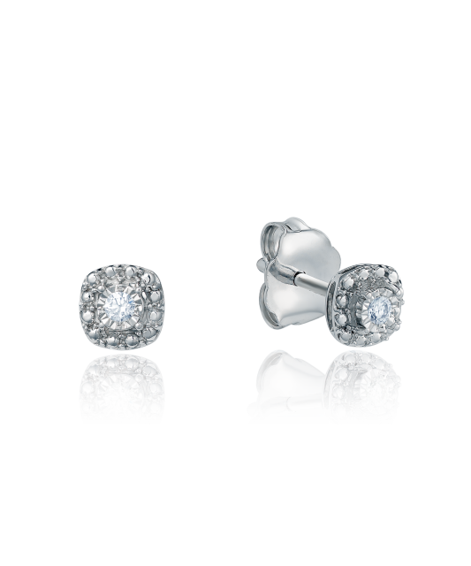 White gold earrings with diamonds