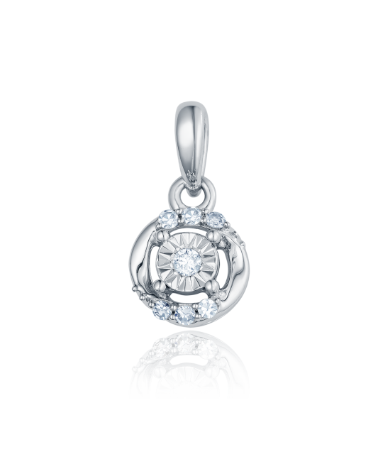White gold pendant with diamonds