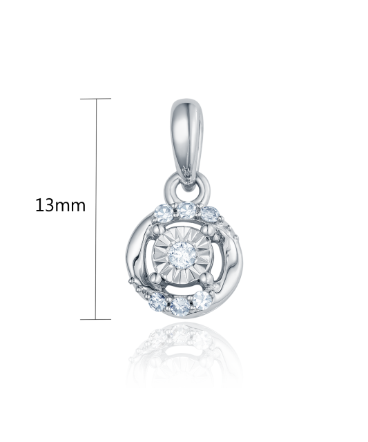 White gold pendant with diamonds