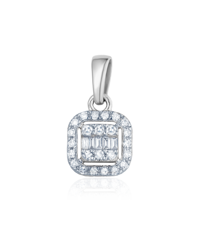 White gold pendant with diamonds