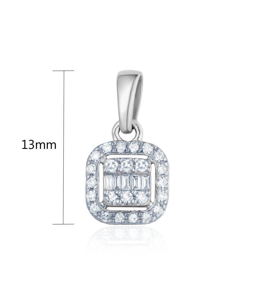 White gold pendant with diamonds