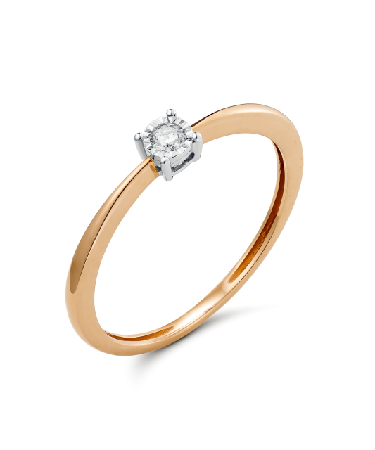 Gold ring with diamonds