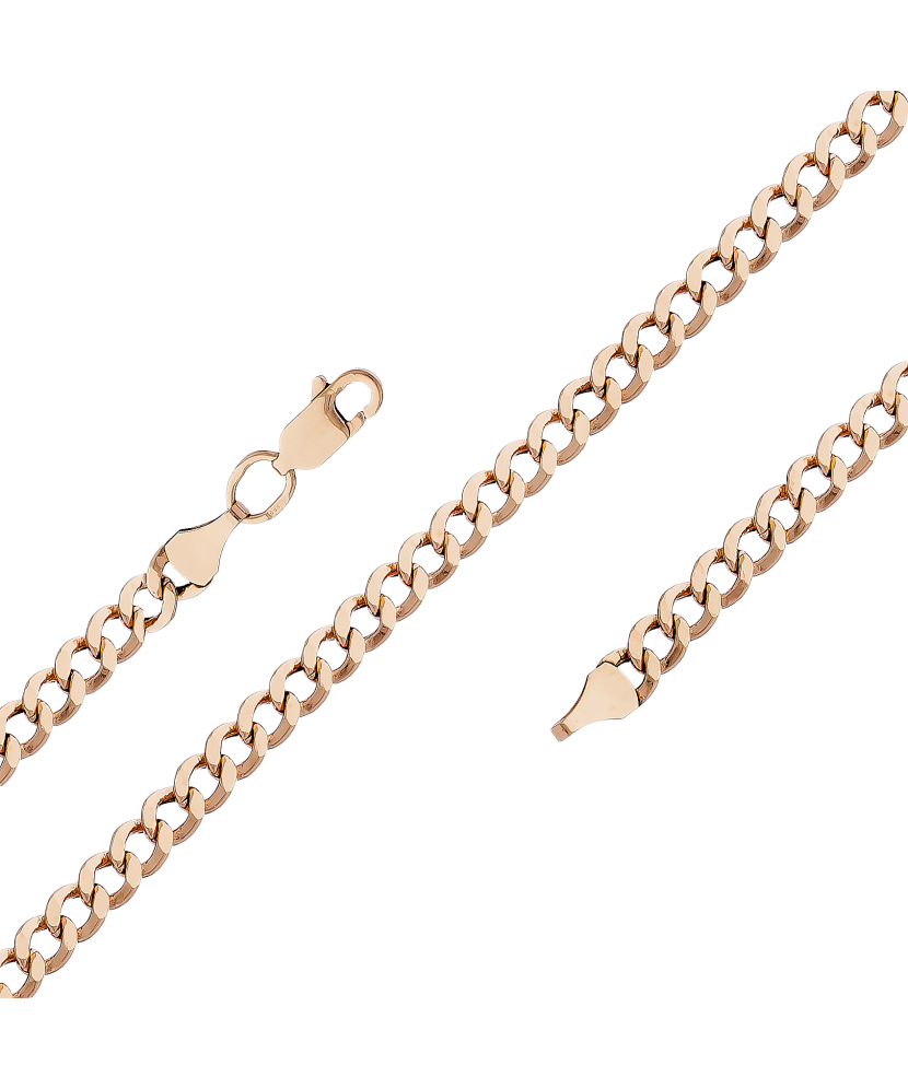 Gold chain "Curb" 4.2mm