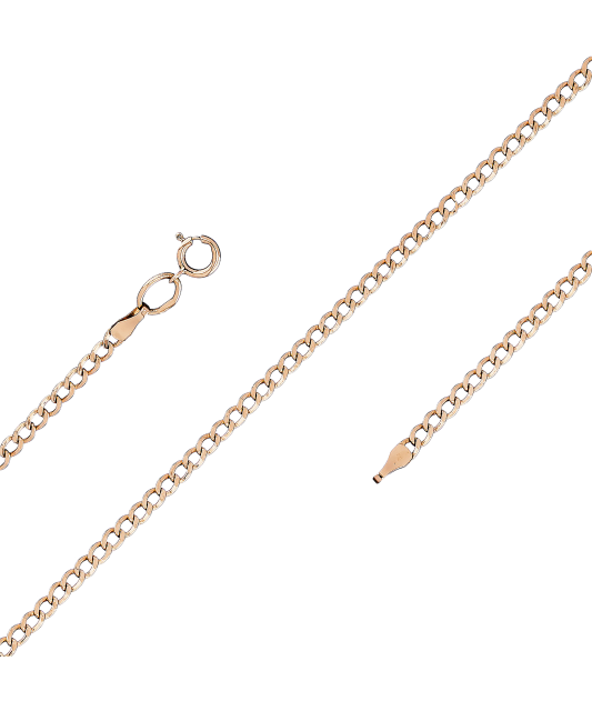Auksinė grandinėlė "Curb" 2.4mm  - Goldinga