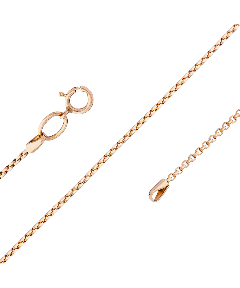 Gold chain "Box" 1mm