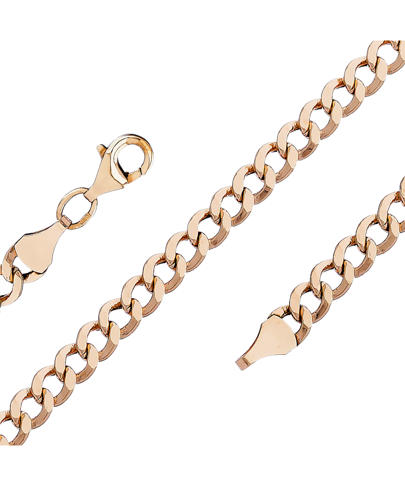 Gold chain "Curb" 8.5mm