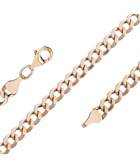 Gold chain "Curb" 8.5mm