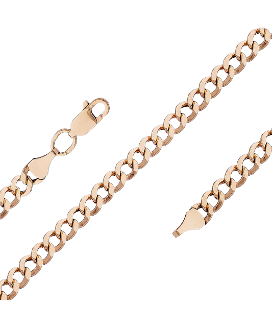 Gold chain "Curb" 6mm