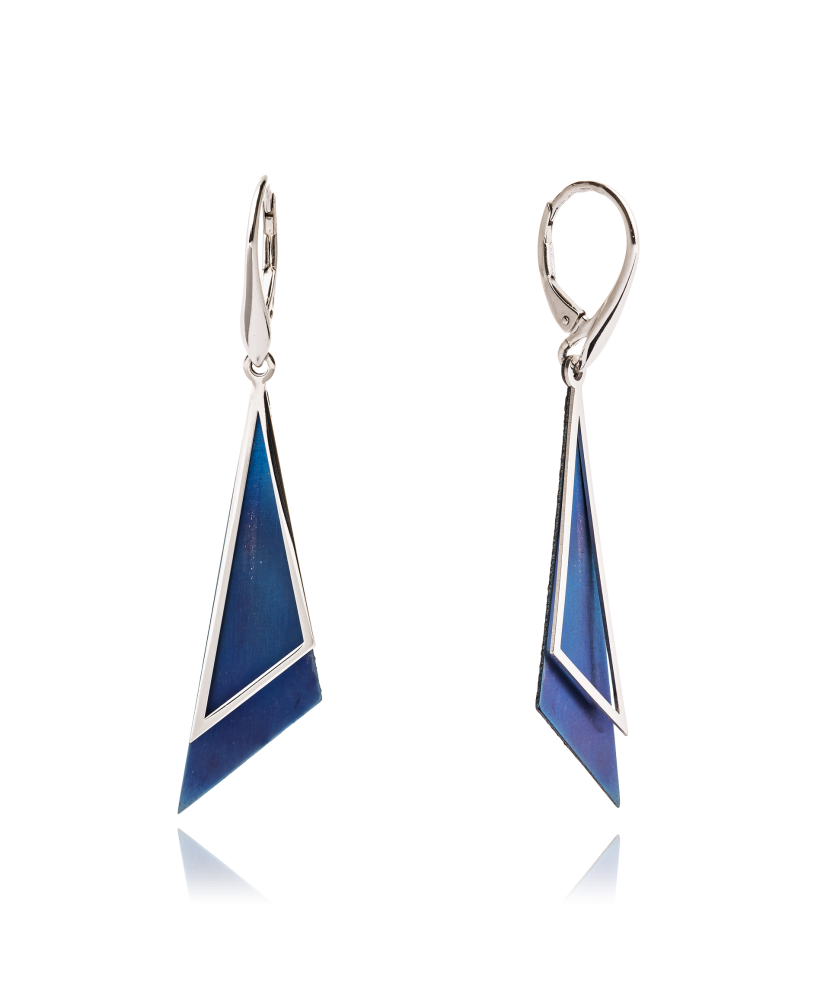 Sterling silver earrings with titanium