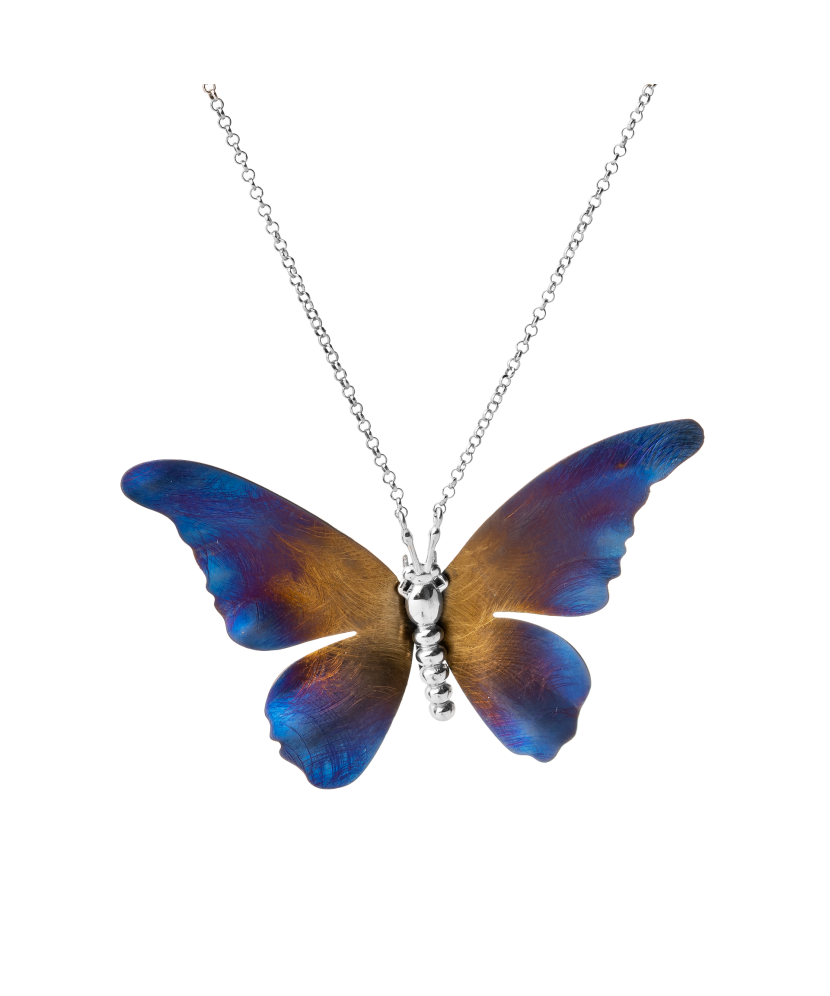Sterling silver chain with pendant "Butterflies"