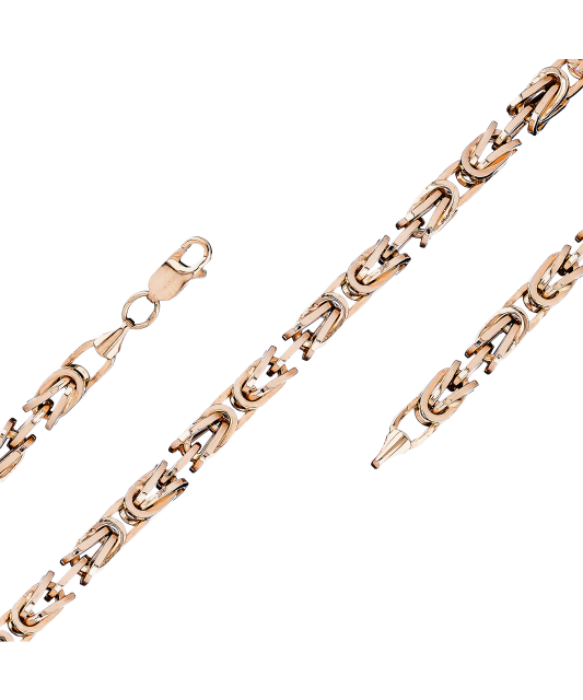 Auksinė grandinėlė "Royal python" 3mm  - Goldinga